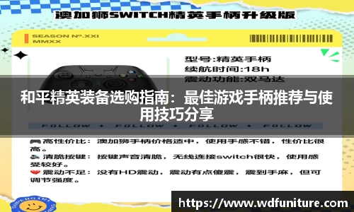 和平精英装备选购指南：最佳游戏手柄推荐与使用技巧分享